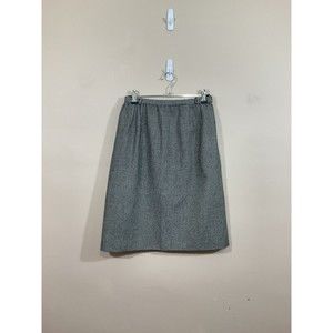 VTG Bill Blass Womens Houndstooth Pencil Skirt Size XS/S Black White Preppy 80s